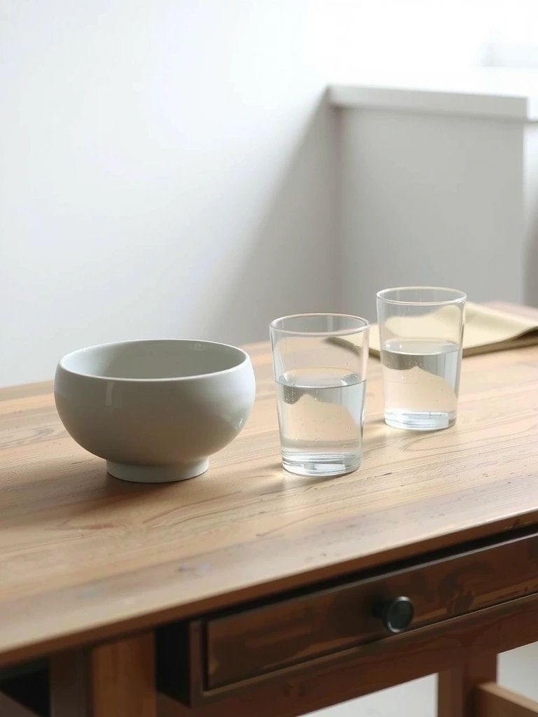 Minimalistisches Ambiente für bewusstes Leben